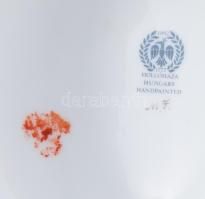 Hollóházi barokk zenész férfi figura, kézzel festett, jelzett, hibátlan, m: 22,5 cm