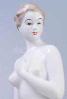 Hollóházi + Aquincum akt figura, jelzett, m: 22-29 cm