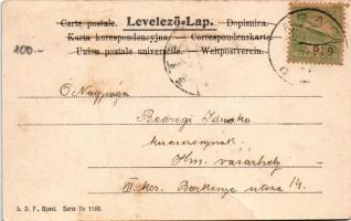 1905 Budapest VII. Magyar színház, Izabella tér (ma Hevesi Sándor tér). Montázs Szentgyörgyi Lenke s...