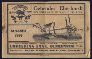 1939 Román rotációs kapa katalógus 44 oldal magyar-német-román / Romanian catalogue of goods, 44p.