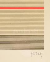 Forbáth (Forbát) Alfréd (1897-1972): Kompozíció. Szitanyomat, papír, jelezve jobbra lent, számozva b...