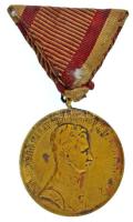 1917. "Arany Vitézségi Érem" öntött, aranyozott bronz kitüntetés, eredeti kopott mellszalagon T:XF Hungary 1917. "Golden Gallantry Medal" cast, gilt bronze decoration, on original, but worn ribbon C:XF NMK 298.