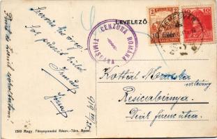 1919 Nagyjécsa, Grossjetscha, Iecea Mare; Fő utca, üzlet, Római katolikus templom / main street, sho...