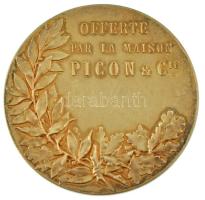 Franciaország ~1900. "Picon ház felajánlása" peremen jelzett Ag emlékérem (51,46g/0.950/51...