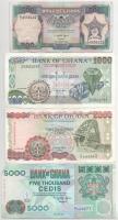 Ghána 1990-1994. 7xklf bankjegy T:F-VG Ghana 1990-1994. 7xdiff banknotes C:F-VG