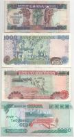 Ghána 1990-1994. 7xklf bankjegy T:F-VG Ghana 1990-1994. 7xdiff banknotes C:F-VG