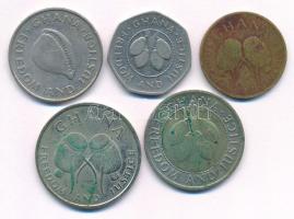 Ghána 1984-1991. 5C-100C (5xklf) T:XF-F patina Ghana 1990-1994. 5 Cedis - 100 Cedis (5xdiff) C:XF-F patina