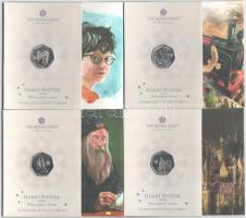 Nagy-Britannia 2022. 50p Cu-Ni &quot;Harry Potter - A Harry Potter és a Bölcsek Köve megjelenésének 25. évfordulója&quot; + 50p Cu-Ni &quot;Roxfort Expressz - A Harry Potter és a Bölcsek Köve megjelenésének 25. évfordulója&quot; + 2023. 50p Cu-Ni &quot;Albus Dumbledore - A Harry Potter és a Bölcsek Köve megjelenésének 25. évfordulója&quot; + 50p Cu-Ni &quot;Roxfort - A Harry Potter és a Bölcsek Köve megjelenésének 25. évfordulója&quot;. Mind a négy érem karton dísztokban T:BU Great Britain 2022. 50 Pence Cu-Ni &quot;Harry Potter - 25th anniversary of Harry Potter &amp; The Philosopher&#039;s Stone&quot; + 50 Pence Cu-Ni &quot;Hogwarts Express - 25th anniversary of Harry Potter &amp; The Philosopher&#039;s Stone&quot; + 2023. 50 Pence Cu-Ni &quot;Albus Dumbledore - 25th anniversary of Harry Potter &amp; The Philosopher&#039;s Stone&quot; + 50 Pence Cu-Ni &quot;Hogwarts - 25th anniversary of Harry Potter &amp; The Philosopher&#039;s Stone&quot;. All four coins in cardboard display case. C:BU