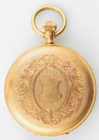 14k arany (Au) zsebóra dupla fedeles, anker járatos br 73 g d: 45 mm