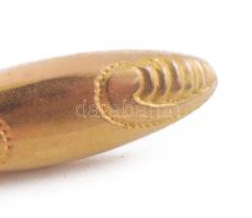 Mandzsetta pár,14 K arany (Au) karneol kővel, jelzett, orosz. br 8,8 g d: 15mm