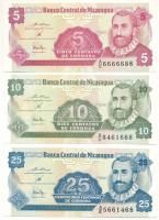 Nicaragua DN (1991-1992) 5c-25c (3xklf) T:UNC,AU Nicaragua ND (1991-1992) 5 Centavos - 25 Centavos (3xdiff) C:UNC,AU Krause P#168-170