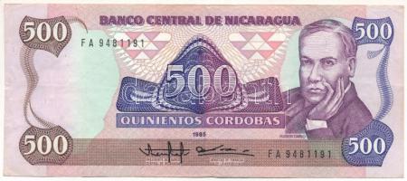 Nicaragua 1985. 500C T:F Nicaragua 1985. 500 Cordobas C:F Krause P#155