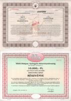 1990-2000. 7db klf modern részvény szelvényekkel, közte "Chinoin", "Mammut Üzletház&q...