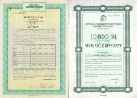 1990-2002. 7db klf modern részvény szelvényekkel, közte "Biogal", "Mirköz", &quo...