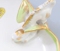 Herendi Viktória mintás tálka, plasztikus sárkány figurával díszítve, jelzett, minimális kopással, 1...