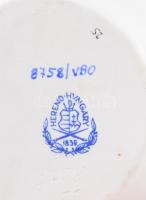 Herendi Viktória mintás tálka, plasztikus sárkány figurával díszítve, jelzett, minimális kopással, 1...