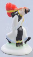 Herendi miniatűr vándorlegény. Jelzett, hibátlan, m: 5,5 cm