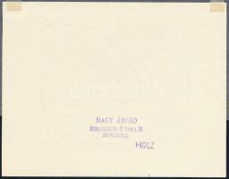 Nagy Árpád (1894-1959): Ex libris Artur Mario da Mota Miranda. Fametszet, papír, jelzett, hátoldalán...