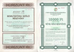 1990-1999. 7db klf modern részvény többnyire szelvényekkel, közte "Richter Gedeon", "...