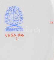 Herendi Rothschild mintás porcelán hamutál. Kézzel festett, jelzett, apró kopásnyomokkal, 9x13,5 cm