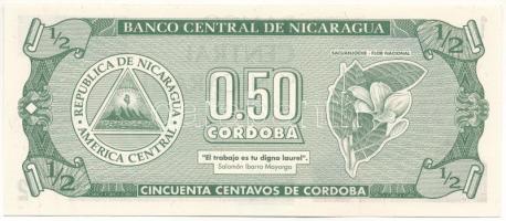 Nicaragua DN (1992) 50c (1/2C) T:AU
Nicaragua ND (1992). 50 Centavos (1/2 Cordoba) C:AU
Krause P#1...