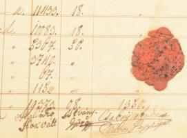 1849 Edelényi hercegségi uradalomban a cs. kir. orosz hadsereg által okozott károk felsorolása,, alá...