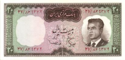 Irán 1965. 20R (2x) klf aláírással T:I