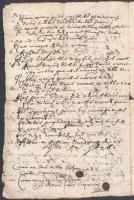 1626 Görgöy Erzsébet értéktárgyainak leltára magyar nyelven 2 beírt oldalon, tanukkal, pecsétekkel