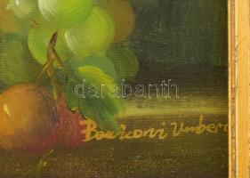 Olvashatatlan jelzéssel: Csendélet. Olaj, vászon. Dekoratív fakeretben. 15x20,5 cm
