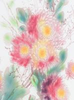 cca 1930 Bauhaus szervírozótálca. Ezüstözött alpakka szerelékben repedt fajansz tálcarész, alján fa ...