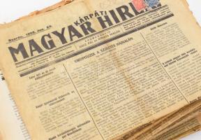 cca 1925-1938 Vegyes újság tétel: Kárpáti Magyar Hírlap, Nemzeti újság,Képes Figyelő stb. kb 80 db n...