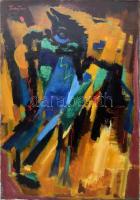 Freytag Zoltán (1901-1983): Sebzett madár, 1970-71. Olaj, vászon, jelezve jobbra fent. 100x70 cm / oil on canvas, signed