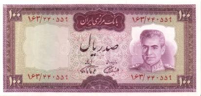 Irán 1969-71. 100R (2x) klf aláírással T:I