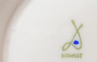 5 darabos magyar porcelán tétel, váza, bonbonier, figura, kulacs, kopással