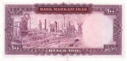 Irán 1969-71. 100R (2x) klf aláírással T:I