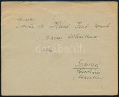 1946 (15. díjszabás) Távolsági levél 15 db bélyeggel "KAPOLCS" - Sopron