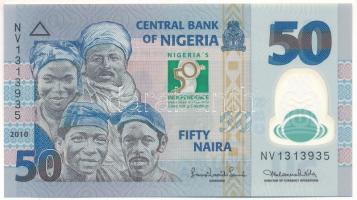 Nigéria 2010. 50N &quot;Nigéria függetlenségének 50. évfordulója&quot; T:UNC,AU kis folt Nigeria 2010. 50 Naira &quot;50th anniversary of Nigeria&#039;s Independence&quot; C:UNC,AU small spot Krause P#37