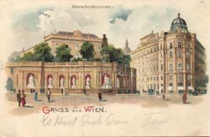 Vienna Albrecht fountain litho (EK)