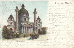 Vienna Karl church litho