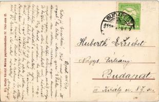 1915 Budapest V. Váci utca, Községi leánygimnázium, üzletek. Károlyi Márton kiadása