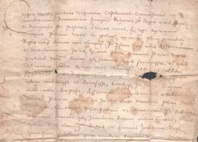 1541 Galaci (Galaczy) More Péternek adományozott királyi birtokokról (Galac Erdély, Galati Transylva...