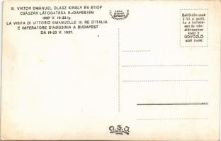 1937 Budapest, III. Viktor Emánuel olasz király és etióp császár látogatása május 19-23-ig. Horthy M...