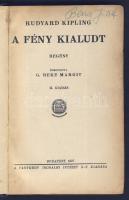 1927 R. Kipling: A fény kialudt című könyv II. kiadása Beke Margit fordításában a Pantheon kiadó gondozásában