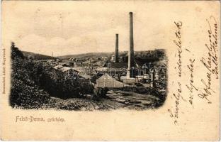 1900 Felsőderna, Derna (Bihar, Bihor); aszfalt gyártelep. Sonnenfeld Adolf kiadása / factory (fa)