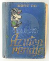 Az utca rendje. Budapest és környéke villám-útmutatójával. XI. évfolyam 1943. Kiadói festett egészvászon kötés, viseltes állapotban.