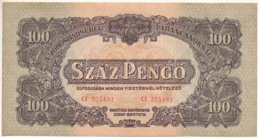 1944. 100P "A Vörös Hadsereg Parancsnoksága", "CT 225492" T:AU bal felső negyedben hajlásnyomok, de ezt leszámítva hajtatlan Adamo P47