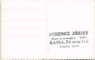 Kassa, Kosice; Ferencz József fűszer és csemege kereskedés üzlete. Fő utca 122. / shop. photo