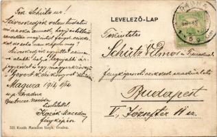 1914 Nagyilva, Felsőilva, Ilva Mare; Községi vendéglő. Kozák Macedon fényképész saját levele és kiad...