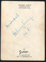Szilassy László (1908-1972) színész, filmsztár aláírása az őt ábrázoló fotólapon