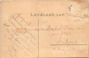 Malacka, Malatzka, Malacky; Pályaudvar utca, Zárda templom, Aranyhaltó részlete / street, cloister c...